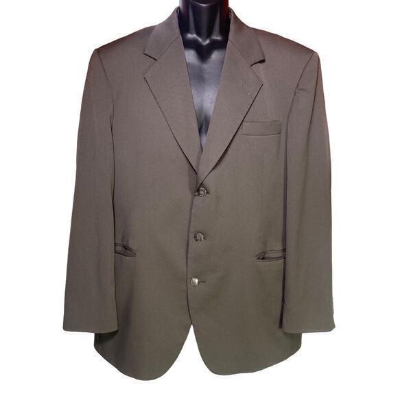 Haggar‎ Black Label Gray Sport Coat Blazer Men’s Size 44 Made In The USA - Picture 1 of 15